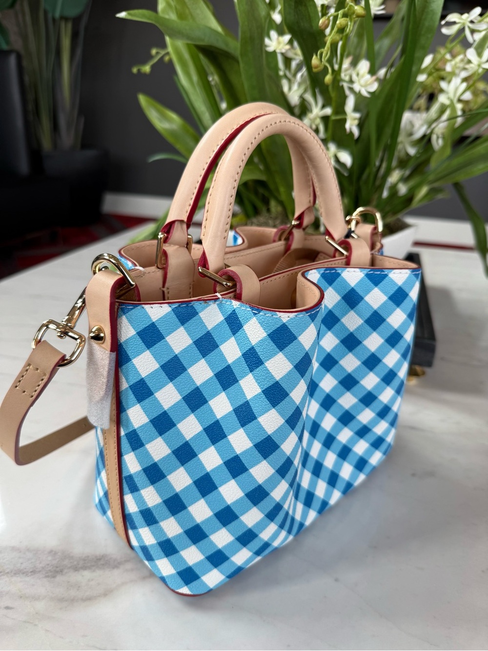 New Dooney & Bourke Mini Barlow Cotton/Leather Bag - Picture 4 of 16